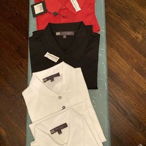 4 Robert Barakett golf shirts 2 NWT, 2 NWOT.